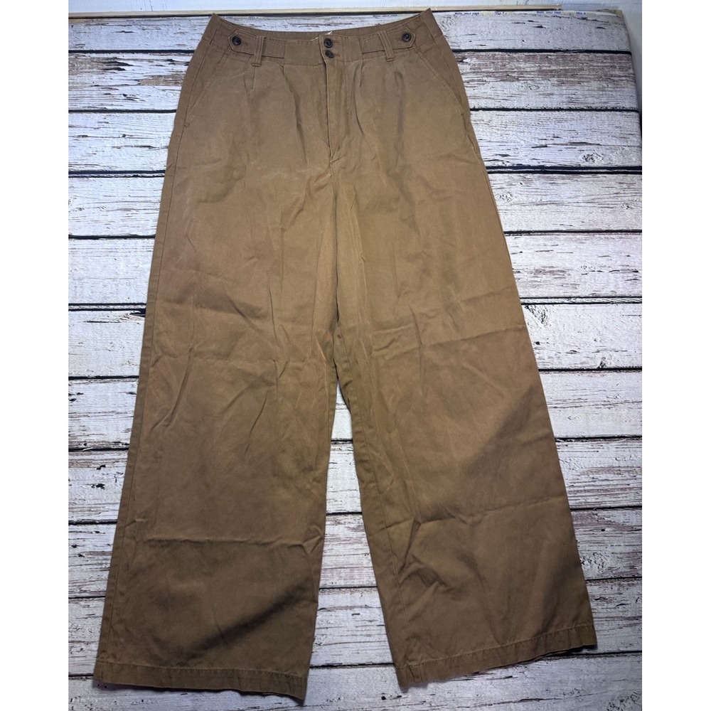 Madewell Emmett 2.0 Wide Leg Pants Women 8 Cotton High Rise
